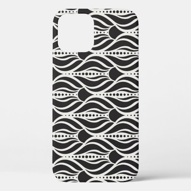 Funda De Case-Mate Para iPhone Elegante damasco floral, arte nuevo sin costura (Reverso )