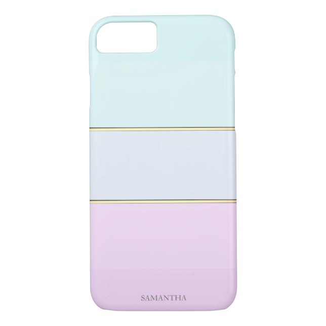 Funda De Case-Mate Para iPhone Elegante de estilo moderno a rayas, Ombre personal (Reverso)
