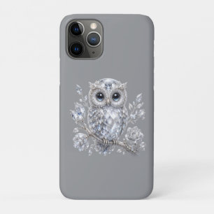 Funda Para iPhone 11 Pro Elegante Deco Noche Mágica Botánica de Búho de Pla