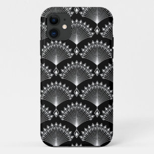 Funda Para iPhone 11 Elegante decoración en blanco y negro en estilo ar