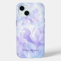 Elegante Diseño de Flores de Lino Púrpura Ligera
