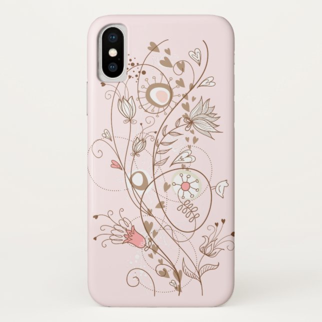 Funda De Case-Mate Para iPhone Elegante diseño floral (Reverso)