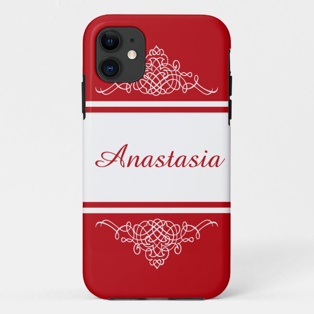Funda De Case-Mate Para iPhone Elegante diseño floral (Reverso)