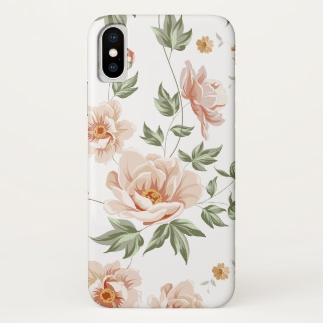 Funda De Case-Mate Para iPhone Elegante diseño floral (Reverso)