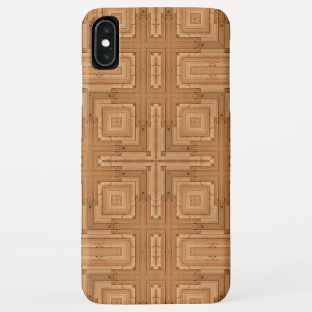 Funda De Case-Mate Para iPhone Elegante diseño geométrico moderno de madera (Reverso)