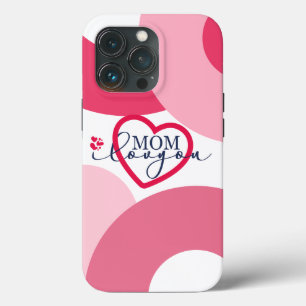 Funda Para iPhone 13 Pro Elegante diseño Texto Mamá te amo con corazón