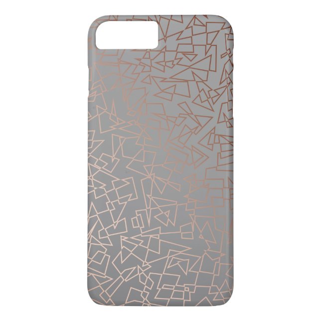 Funda De Case-Mate Para iPhone Elegante elegante patrón geométrico rosa dorado gr (Reverso)
