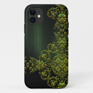 Funda Para iPhone 11 Elegante Emrald Green Damask