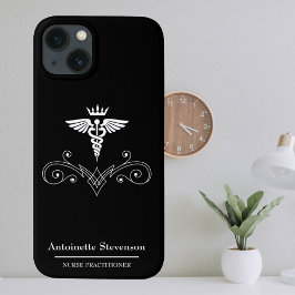 Funda Para iPhone 13 Elegante enfermera Caduceus Practición