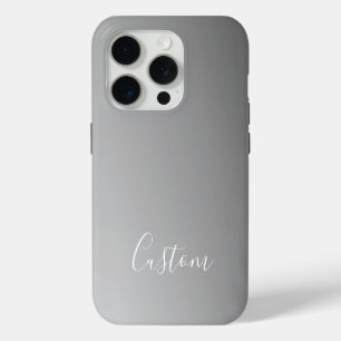 Funda Para iPhone 15 Pro Elegante escritura de guión blanco moderno gradien