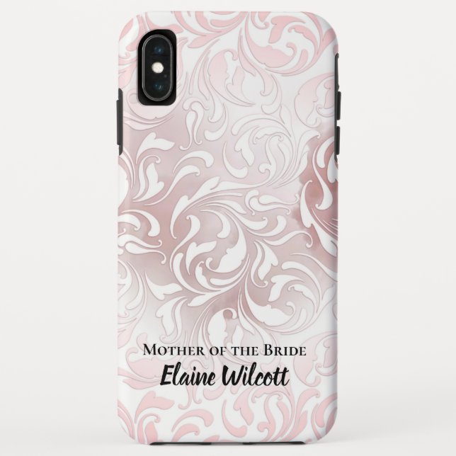Funda De Case-Mate Para iPhone Elegante escritura madre de la novia (Reverso)
