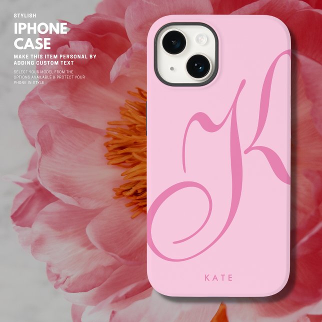 Funda De Case-Mate Para iPhone Elegante estilo Nombre sencillo de guión rosa (Subido por el creador)