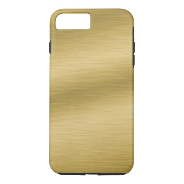 Funda De Case-Mate Para iPhone Elegante Faux Brushed Gold (Reverso)