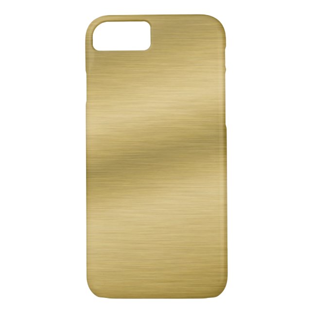 Funda De Case-Mate Para iPhone Elegante Faux Brushed Gold (Reverso)