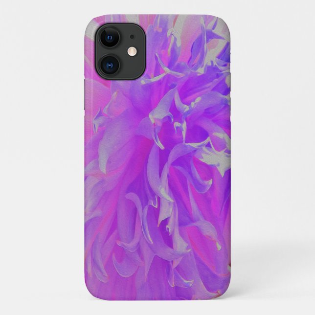 Funda De Case-Mate Para iPhone Elegante Flor de Dahlia Ultra Violeta (Reverso)