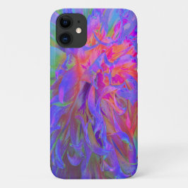 Funda Para iPhone 11 Elegante Flor de Dalia Decorativa Psicodélica