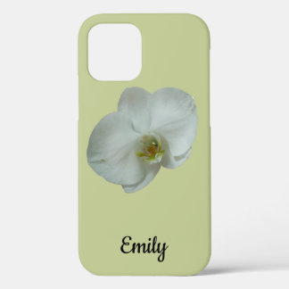 Funda Para iPhone 12 Elegante Flor Orquídea Blanca Botánica