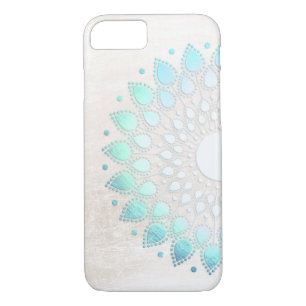 Funda Para iPhone 8/7 Elegante Flor Turquesa Lotus