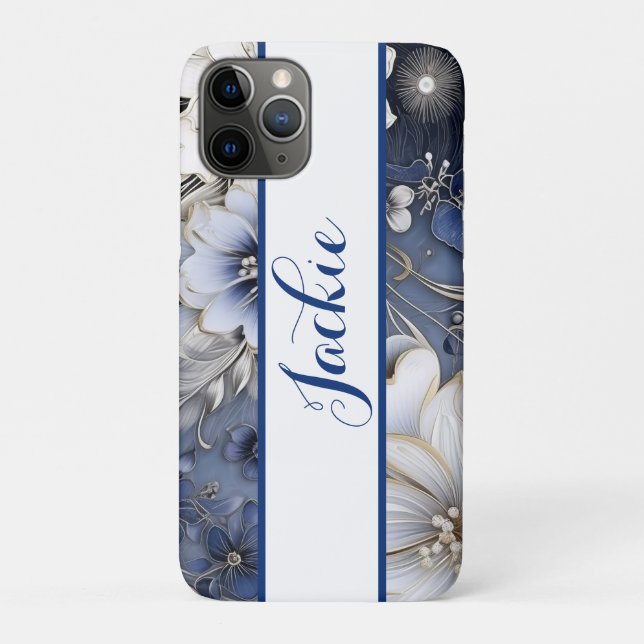 Funda De Case-Mate Para iPhone Elegante Floral  (Reverso)