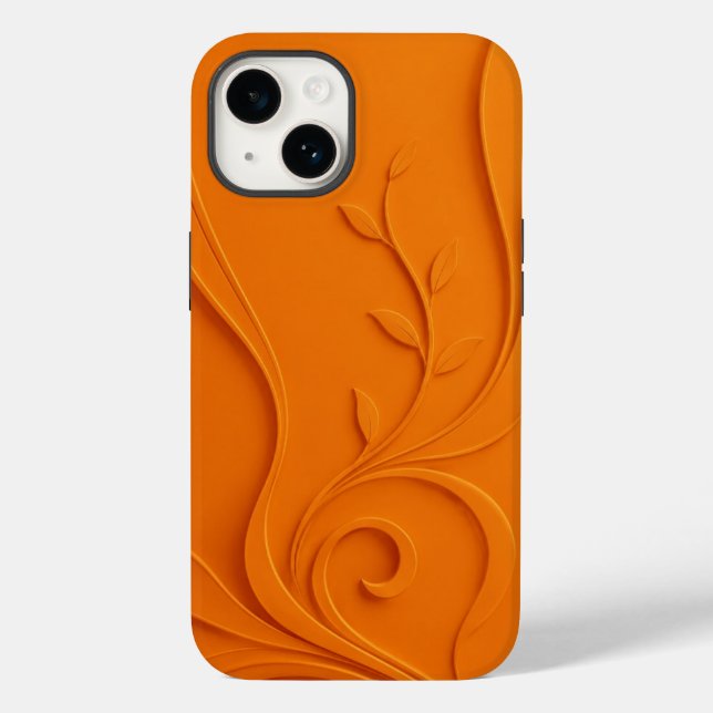 Funda De Case-Mate Para iPhone Elegante Floral Abstracto (Reverso )