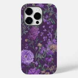 Funda Para iPhone 14 Pro De Case-Mate Elegante fondo floral púrpura