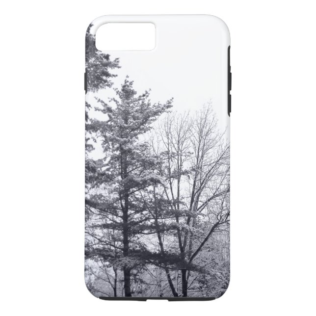 Funda De Case-Mate Para iPhone Elegante foto de árboles de invierno (Reverso)