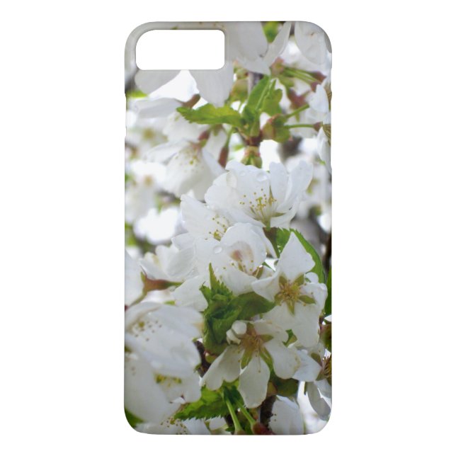 Funda De Case-Mate Para iPhone Elegante foto de flor floral blanca (Reverso)