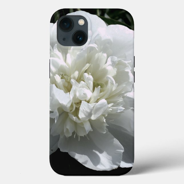 Funda De Case-Mate Para iPhone Elegante foto de una joya blanca floral (Reverso )
