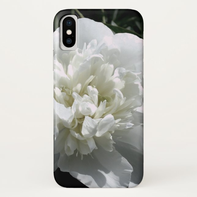 Funda De Case-Mate Para iPhone Elegante foto de una joya blanca floral (Reverso)
