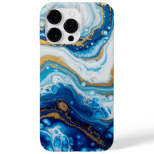 Elegante Funda de Art. Fluid iPhone 16 - Azul abst