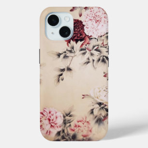 elegante funda de iPhone 7 con flores de color bei
