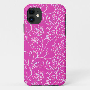 Funda Para iPhone 11 Elegante Funda de iPhone rosa floral 5