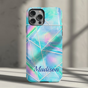 Funda Para iPhone 15 Elegante geométrico holográfico con estilo