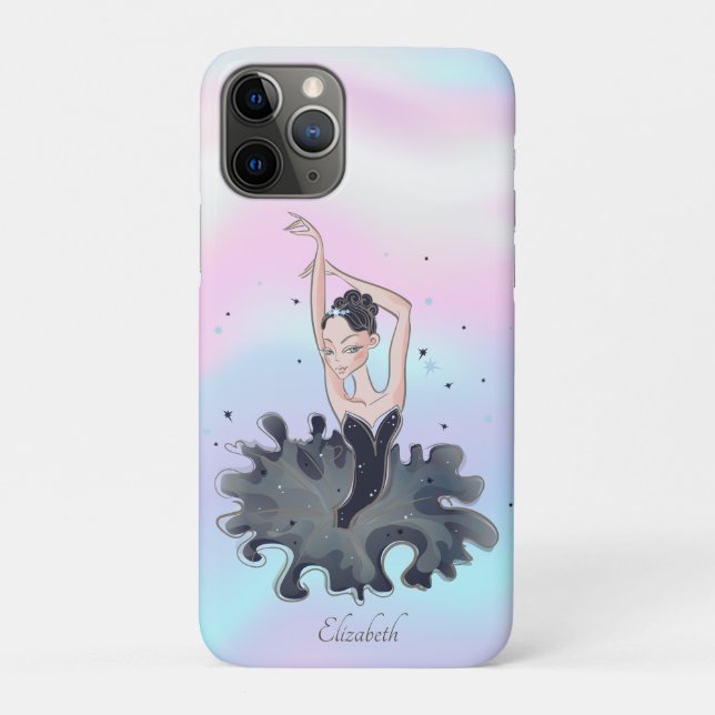 Funda De Case-Mate Para iPhone Elegante Girly Ballerina Holographic (Reverso)