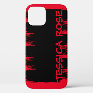 Funda Para iPhone 12 Elegante Girly Hot Paint Black Paint Bruske