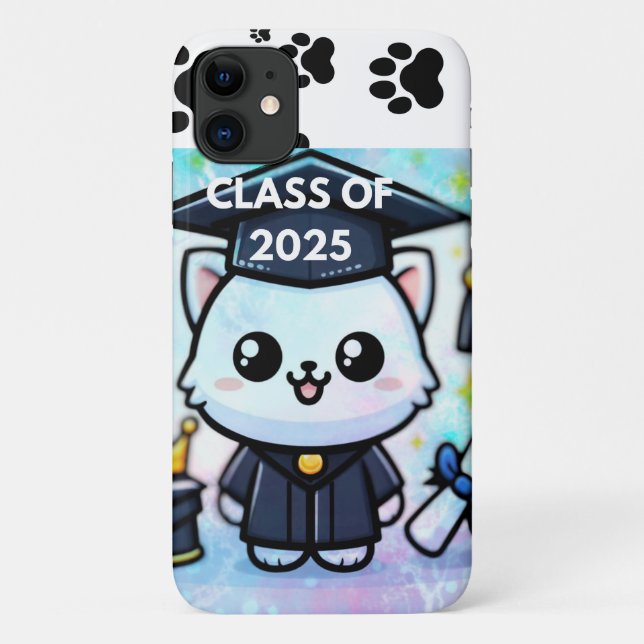 Funda De Case-Mate Para iPhone Elegante Graduación Kitty (Reverso)
