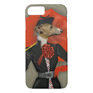 title_seo2 Elegante Greyhound y paraguas rojos