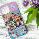 title_seo2 Elegante guión monograma 6 Photo Lilac y Mint<br><div class="desc">Estuche para iPhone elegante y femenino, personalizado en lila, verde menta y gris, con 6 de tus fotos favoritas así como tu monograma. Este diseño de bonito tiene una inicial audaz con tipografía manuscrita para su nombre. La plantilla de fotos está configurada para agregar 6 imágenes que se muestran en...</div>