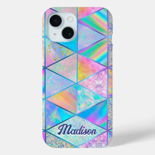 Funda Para iPhone 15 Elegante holograma alegre colorido