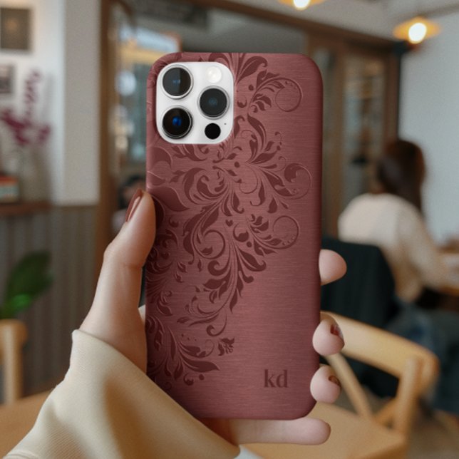 Funda De Case-Mate Para iPhone Elegante Lace Rojo Floral Sobre Rojo (Subido por el creador)