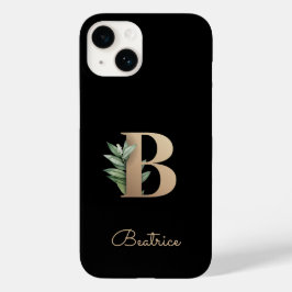 Funda Para iPhone 14 De Case-Mate Elegante letra botánica de oro B