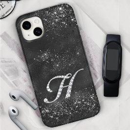 Funda Para iPhone 15 Elegante letra falsa Crystal diamante de imitación