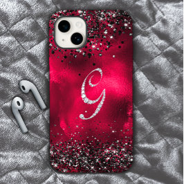 Funda Para iPhone 15 Elegante letra falsa Crystal diamante de imitación