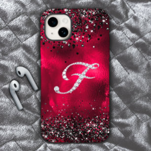 Funda Para iPhone 15 Elegante letra falsa Crystal diamante de imitación