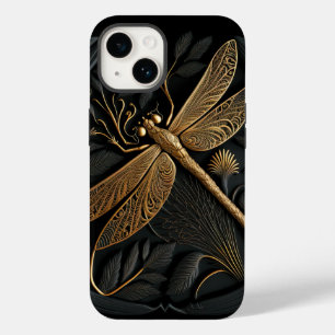 Funda Para iPhone 14 De Case-Mate Elegante libélula dorada en filigrí de bronce