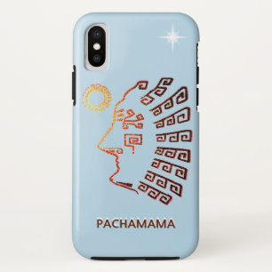 Funda Para iPhone X Elegante Machu_Picchu, Sol y Estrella en el cielo