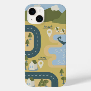 Funda Para iPhone 14 De Case-Mate Elegante mapa de viajes de vacaciones de personali