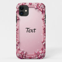 Elegante marco rosa floral