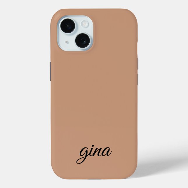Funda De Case-Mate Para iPhone Elegante Marrón Personalizado de Moda (Reverso )