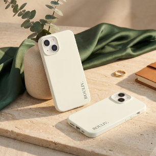 Funda Para iPhone 14 De Case-Mate Elegante Minimalista ROULIV Verde Bosque Marfil